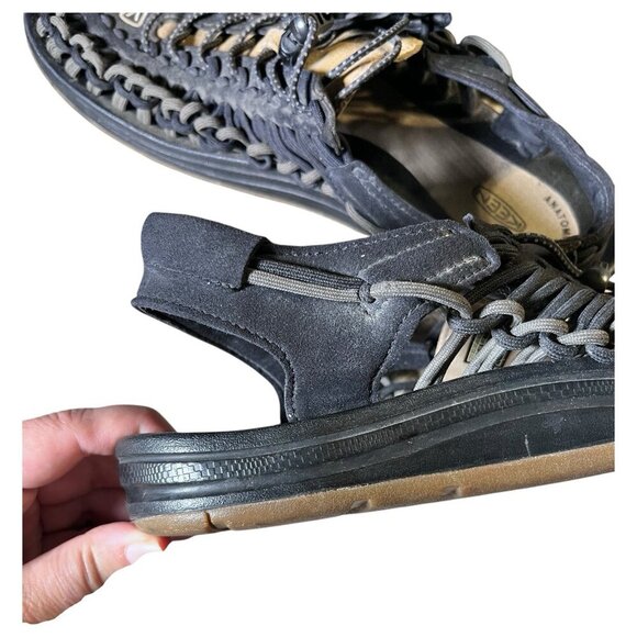 KEEN "Uneek" Cord Sandals Men's Size 11 Black - Picture 12 of 14